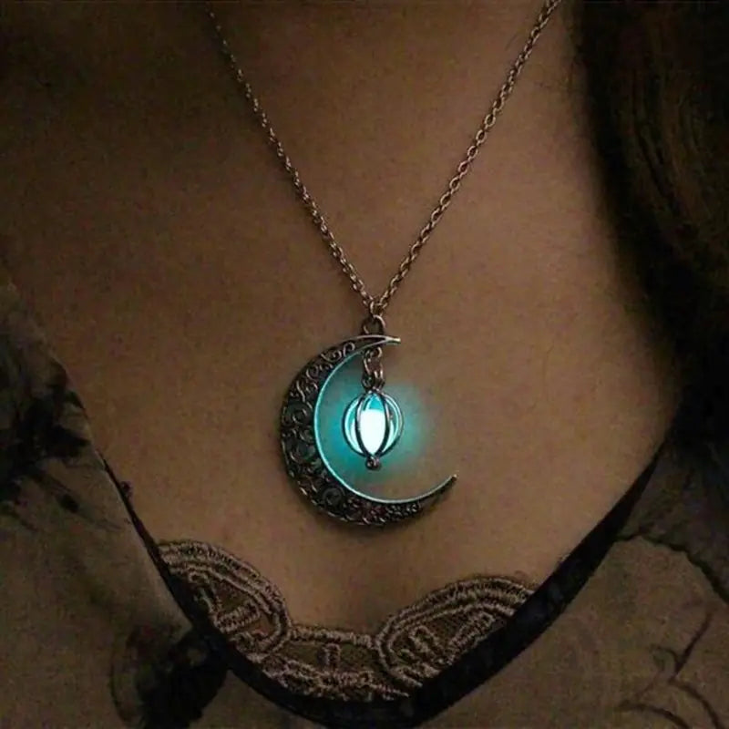Crescent Midnight Moon Pendant/Choker